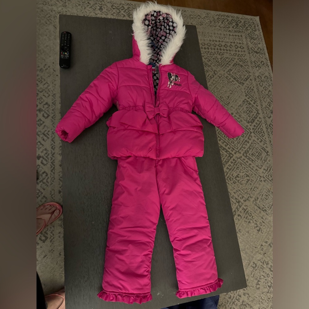 Minnie Mouse Snow Suit - bibs and jacket